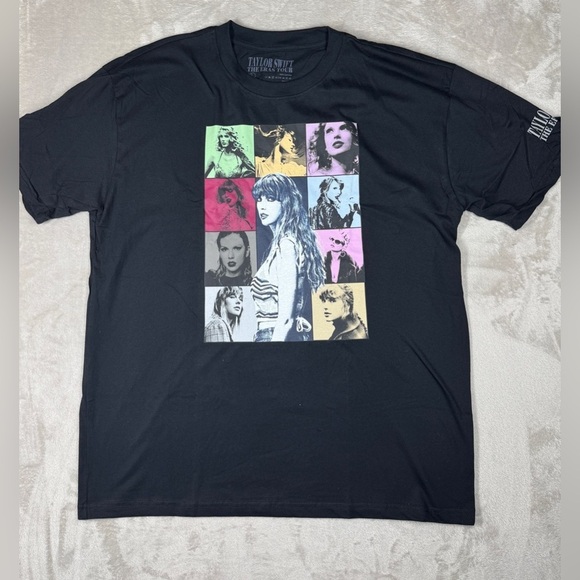 Taylor Swift Tops - NWOT TS Taylor Swift The Eras Tour US Tour Dates Black 100% Cotton T-shirt XL